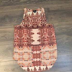 Fun, colorful pattern top